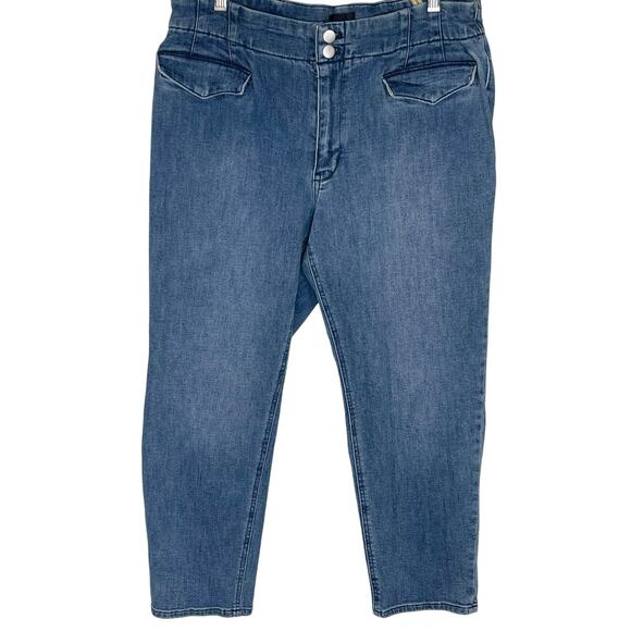 ANTHROPOLOGIE MAEVE Women’s Bombshell Slim Straight Cropped Jean 16W - Picture 2 of 6